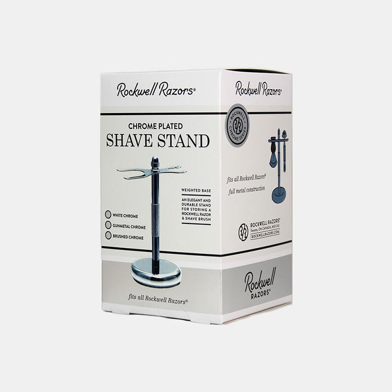 Rockwell Razors - Shave Stand, Brushed Chrome - The Panic Room