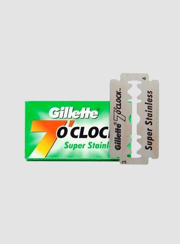 Gillette - 7 O'clock Super Platinum, Black, 1 pack of 10 Blades - The Panic Room