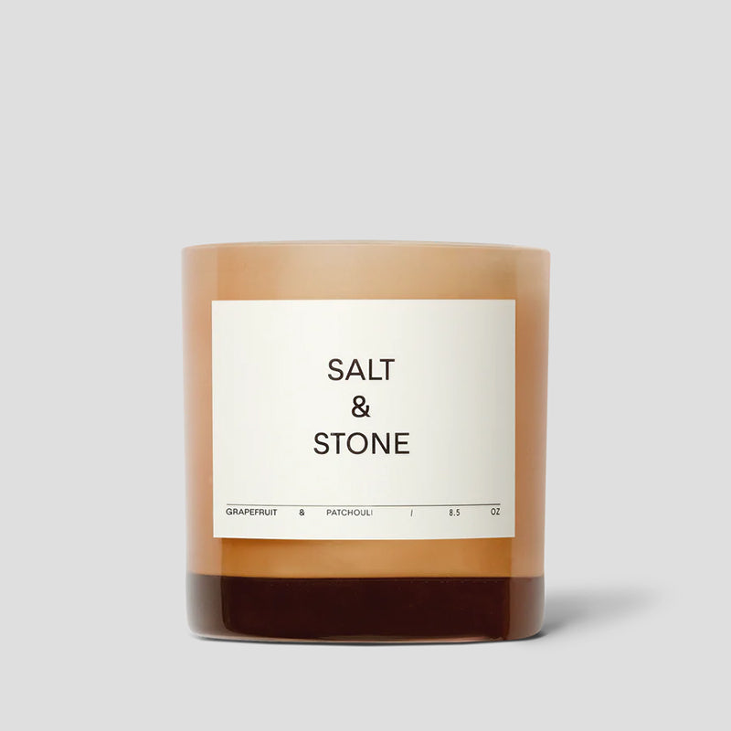 Salt and Stone - Candle, Grapefruit & Patchouli, 240g - The Panic Room