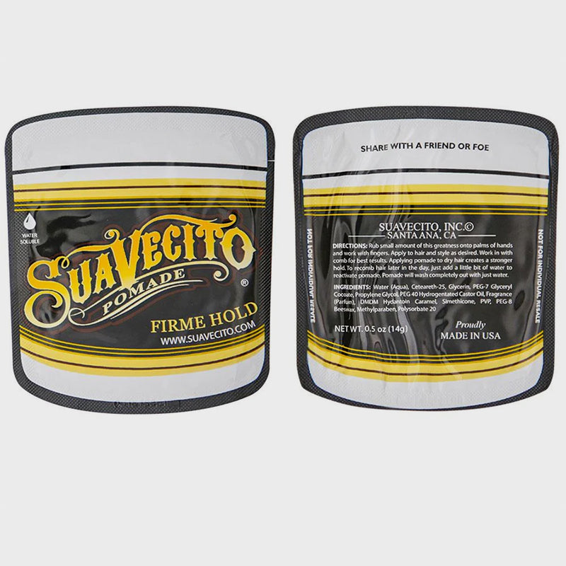 Suavecito - Firme (Strong) Hold Pomade, Travel Tin, 14g x 8 - The Panic Room