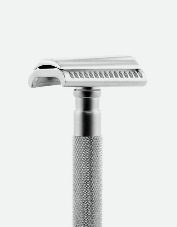 Parker - 55SL-SC Safety Razor, 3 piece, Semi-Slant, Satin Chrome Finish Handle - The Panic Room