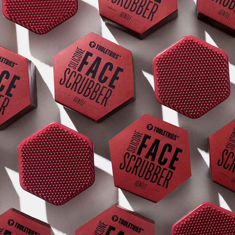Tooletries - The Face Scrubber, Gentle, Burgundy - The Panic Room