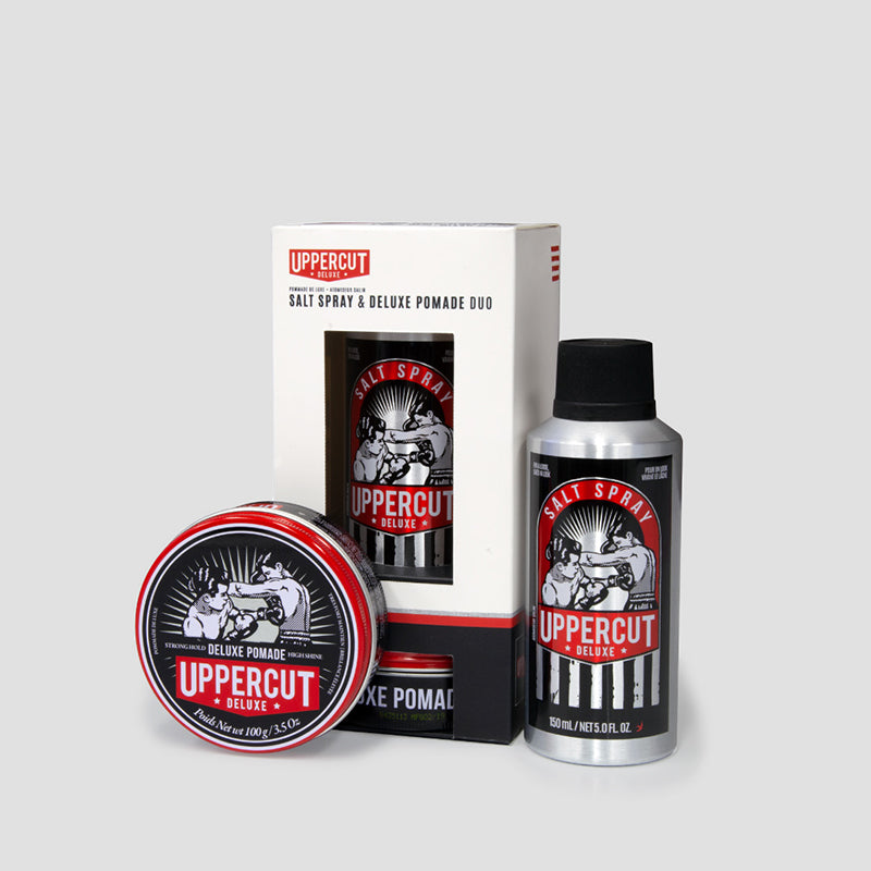 Uppercut Deluxe - Salt Spray & Styling Tin Duos, Deluxe Pomade - The Panic Room